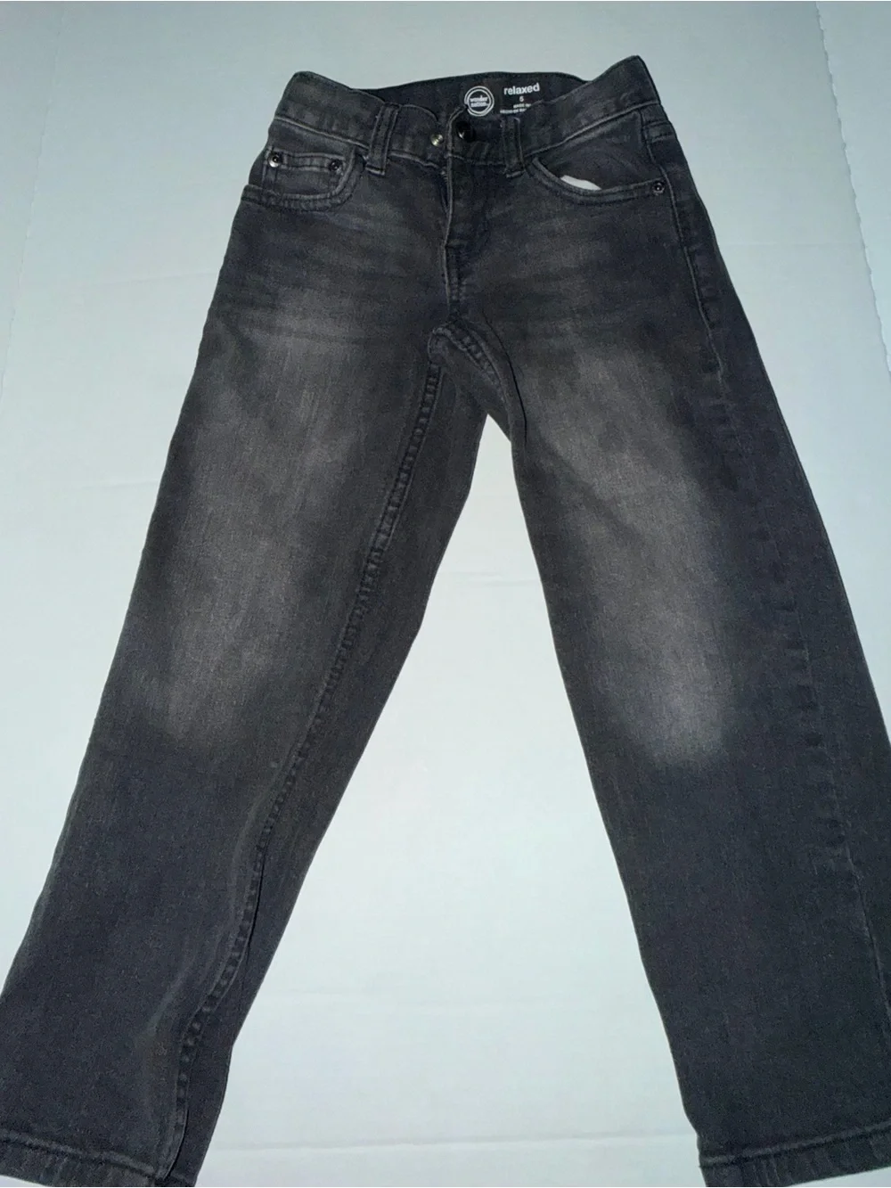 wonder nation Men's Black Washed Relaxed Jeans